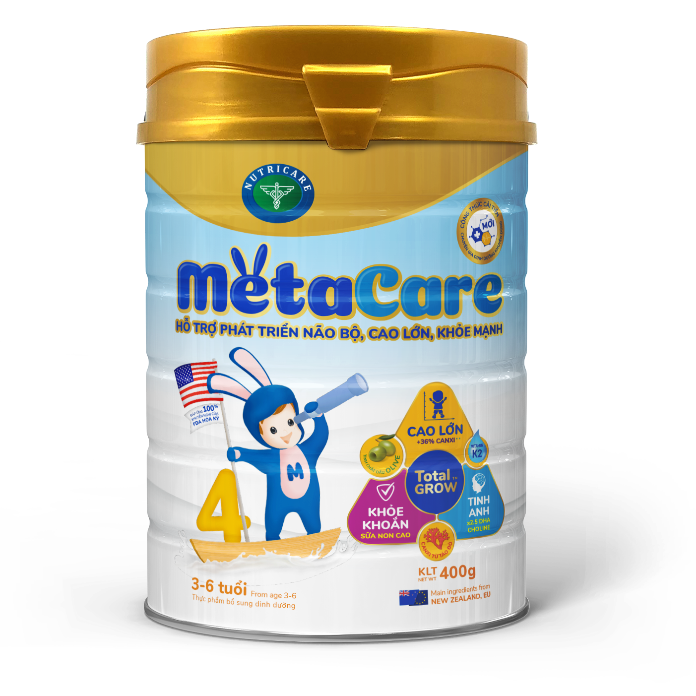 Sữa bột Nutricare Metacare Step 4 900g