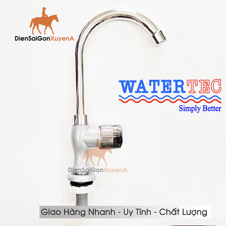 Vòi xả, vòi rửa chén bát âm bồn ống inox (bạc) nhựa WT0012 Watertec Malaysia - Điện Sài Gòn Xuyên Á