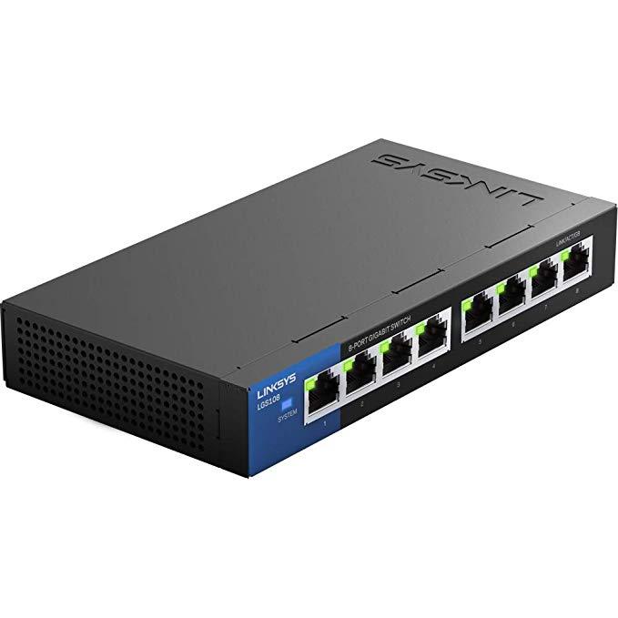 (BẢO HÀNH CHÍNH HÃNG 1 ĐỔI 1 TRONG VÒNG 3 NĂM) Bộ chia tín hiệu 8 cổng Gigabit LinkSys LGS108