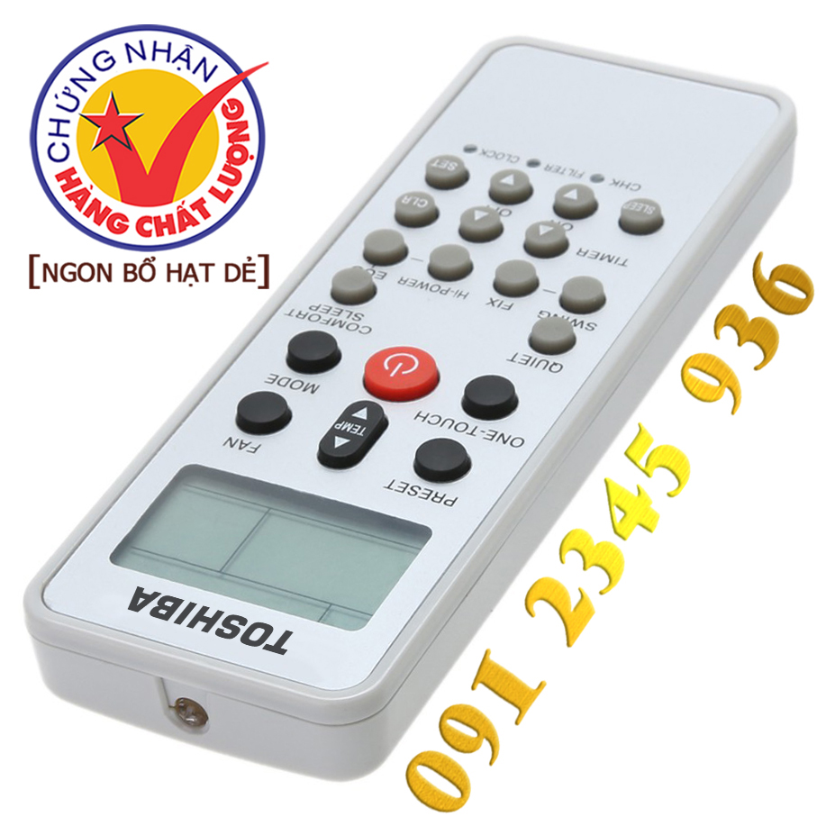 Điều khiển TOSHIBA [HÀNG ĐẸP] cho điều hòa. (Mẫu số 2)
