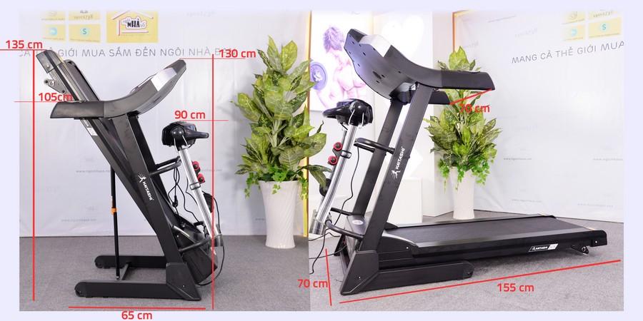 Máy chạy bộ điện đa năng Ganas T500