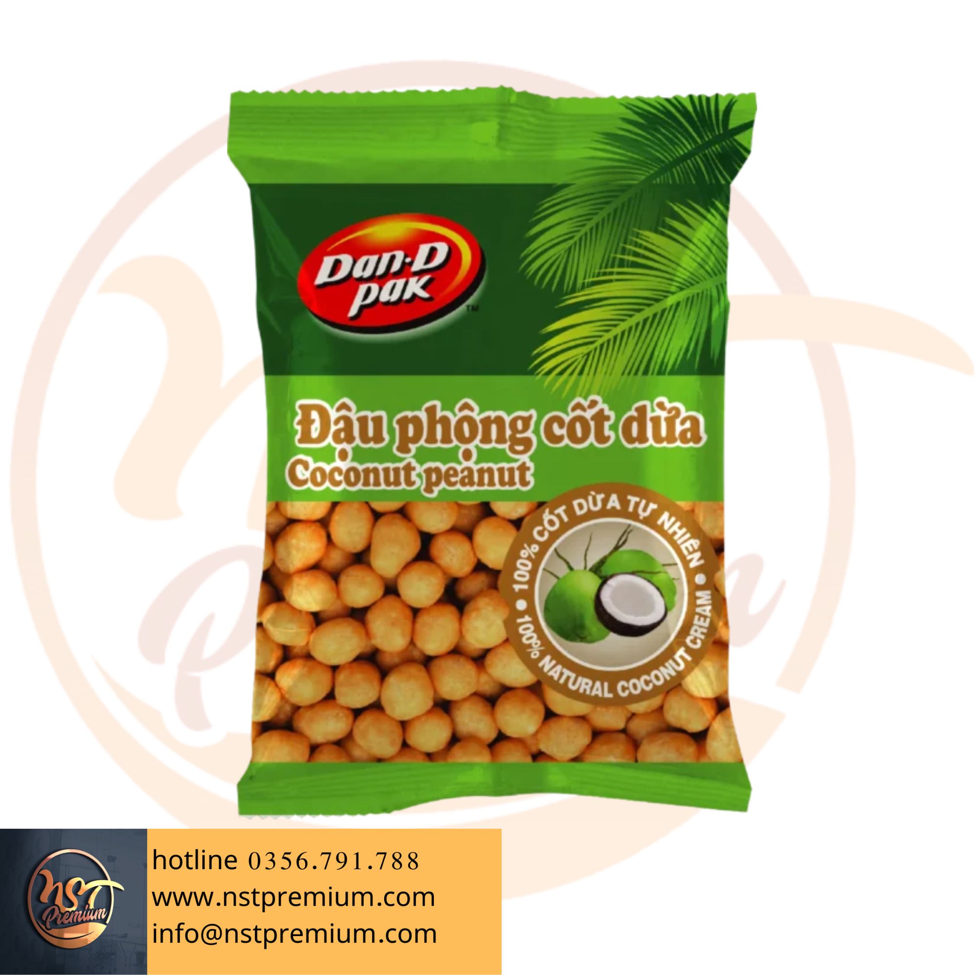 [Rẻ vô địch] Đậu Phộng Cốt Dừa 170gr Dan D Pak