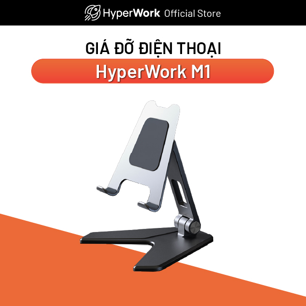 Giá Đỡ Điện Thoại Tablet Khung Nhôm HyperWork M1 Cao Cấp