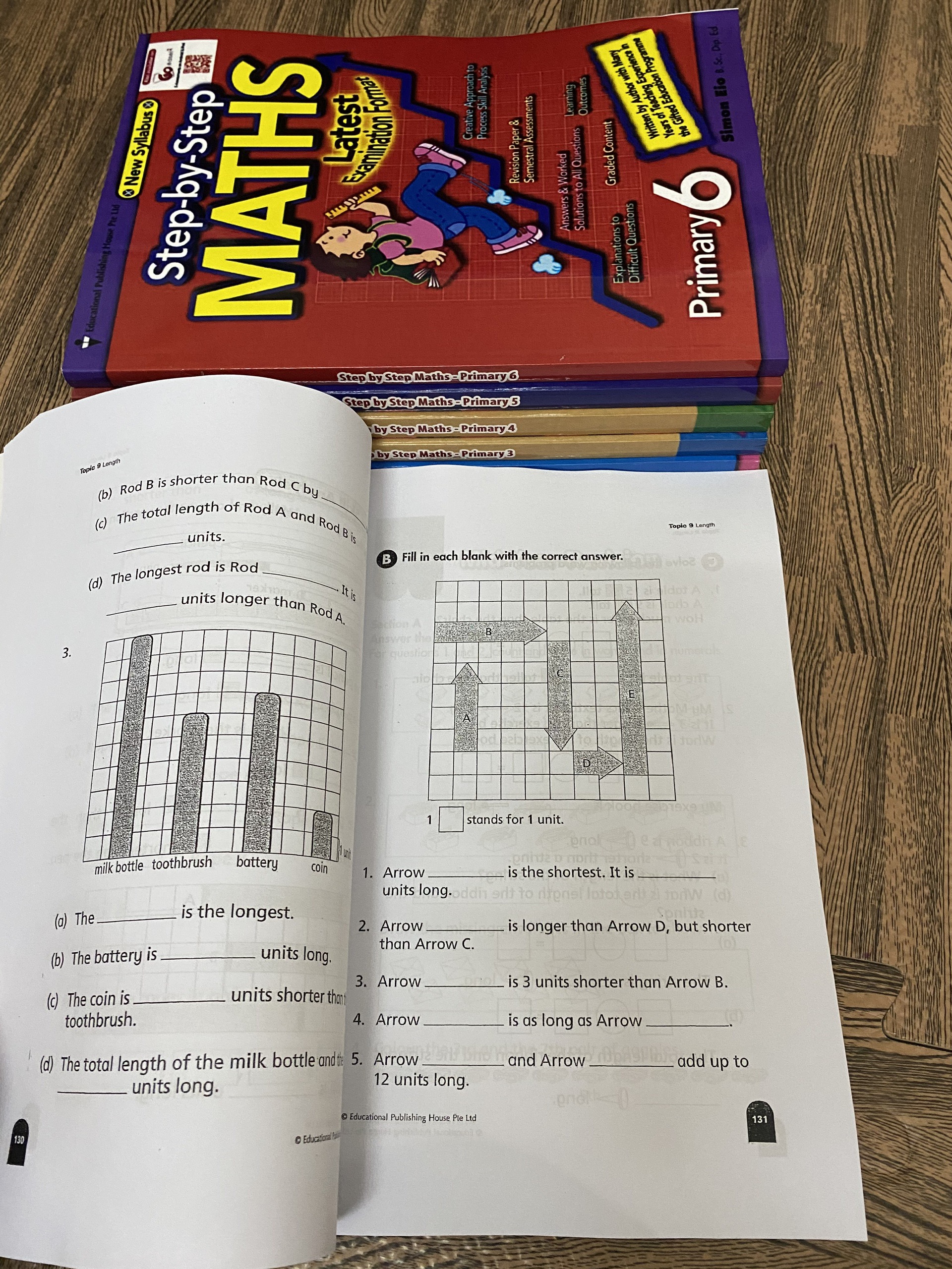Bộ 3 Quyển - Level 4 - Complete maths, Step by step math, Challenging 4 in 1 maths (Tiểu học) - Hanoi Bookstore