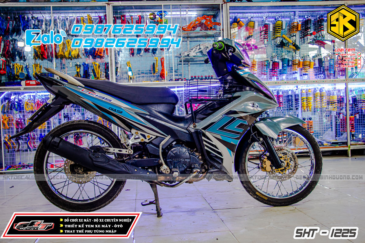 Tem trùm exciter 135 xanh xám lc