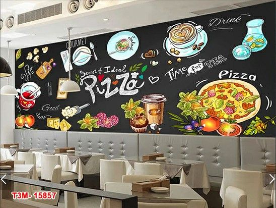 Tranh 3D dán quán ăn, nhà hàng