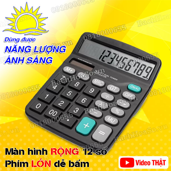 Máy tính tiền mini cầm tay, bỏ túi, màn hình rộng 12 số, phím bấm lớn. Máy tính tiền giá rẻ thay thế máy tính tiền Casio