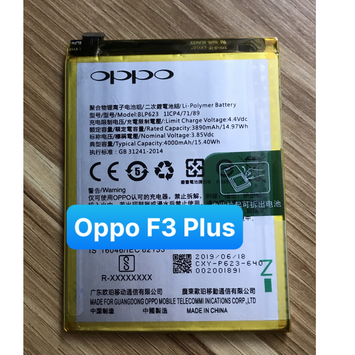 Pin oppo blp623 / f3 plus / r9s plus