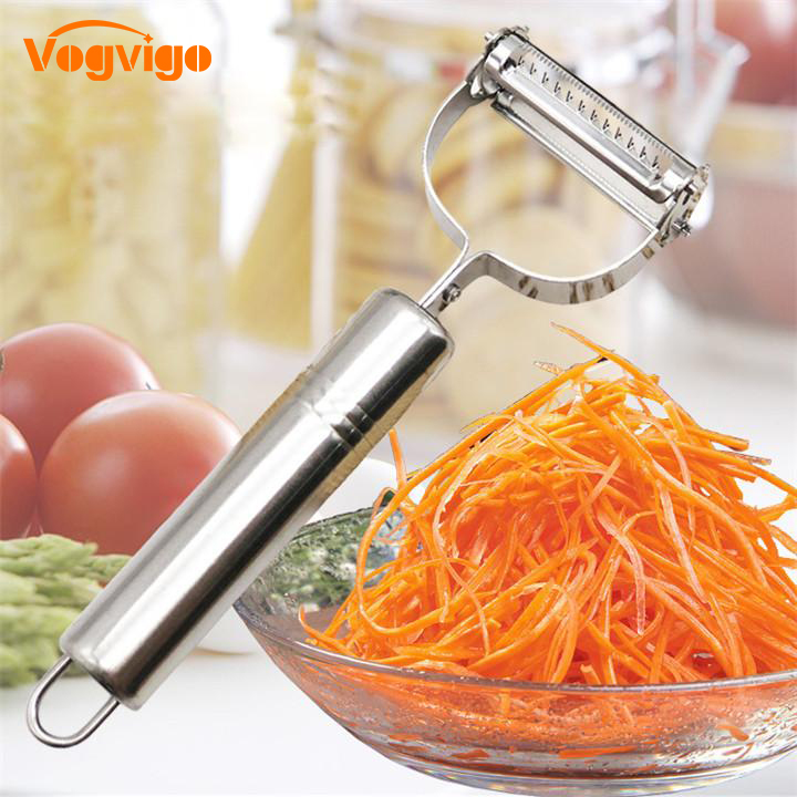 High Quality Stainless Steel Potato Cucumber Carrot Grater Vegetables Fruit Peeler Double Planing Grater Tools