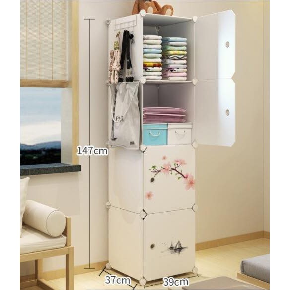 Tủ nhựa ghép-Tủ đựng đồ 4 ô