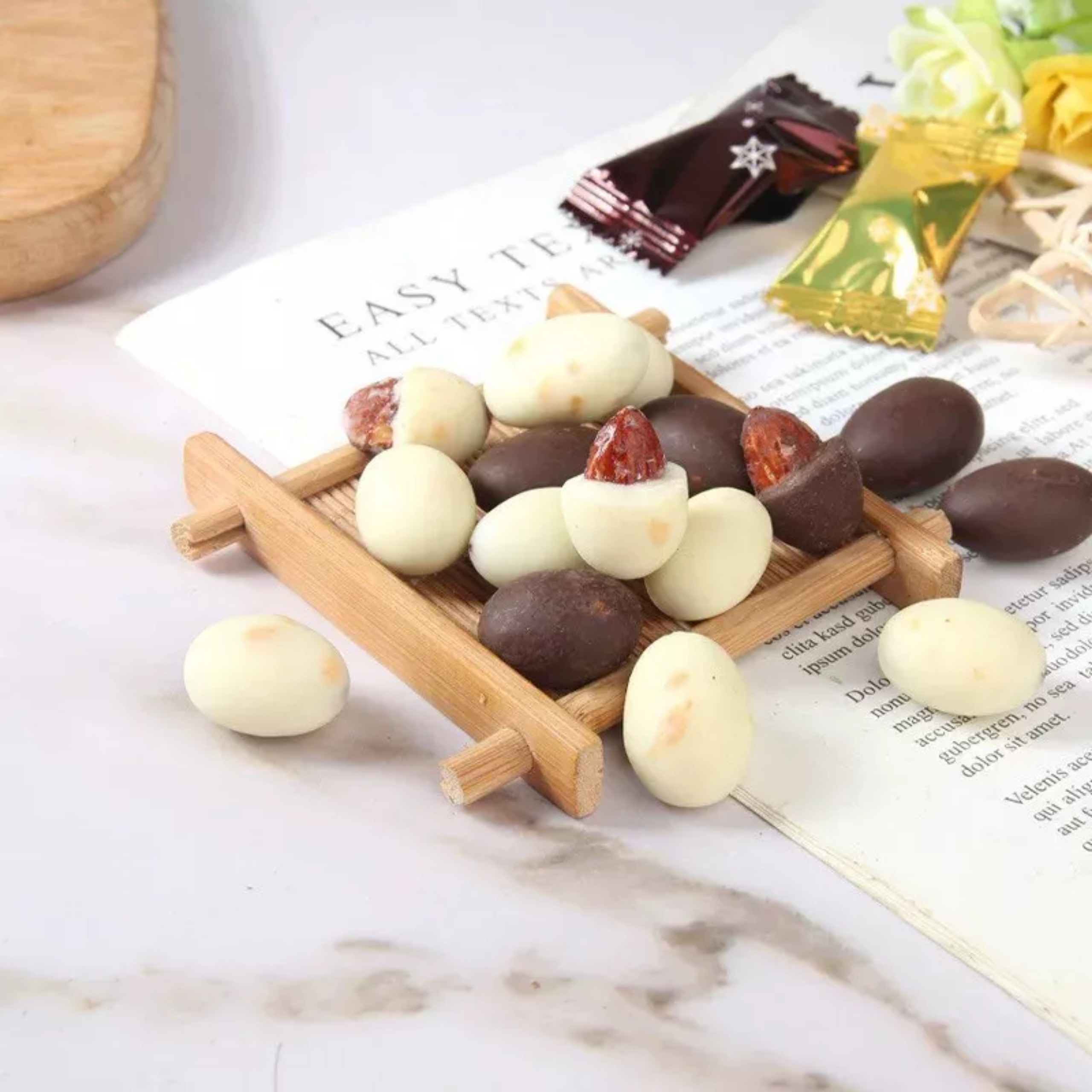 Kẹo bọc hạnh nhân nhiều vị (socola/ sữa) gói 60g