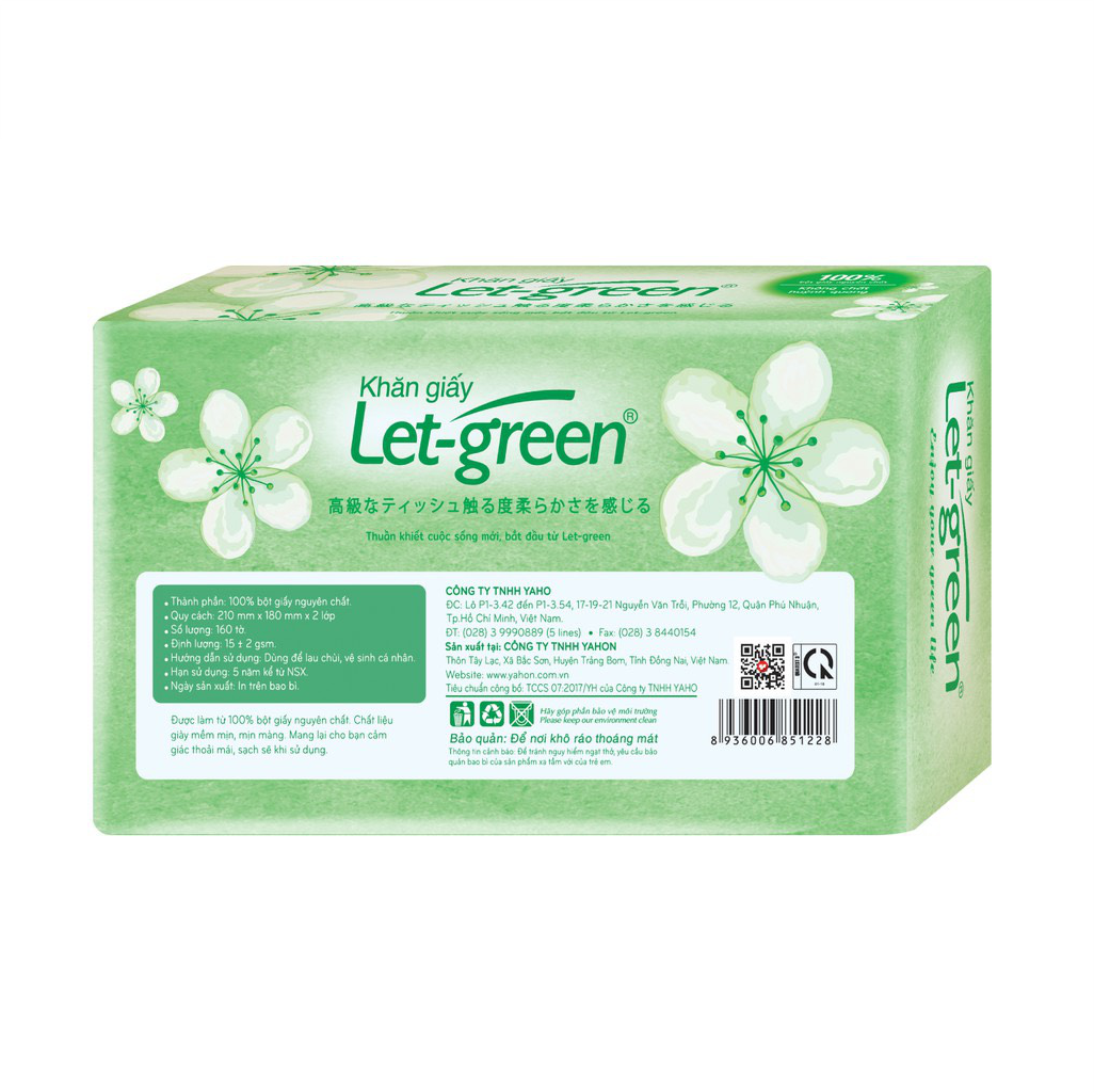 Khăn giấy hộp Let-Green 160 tờ