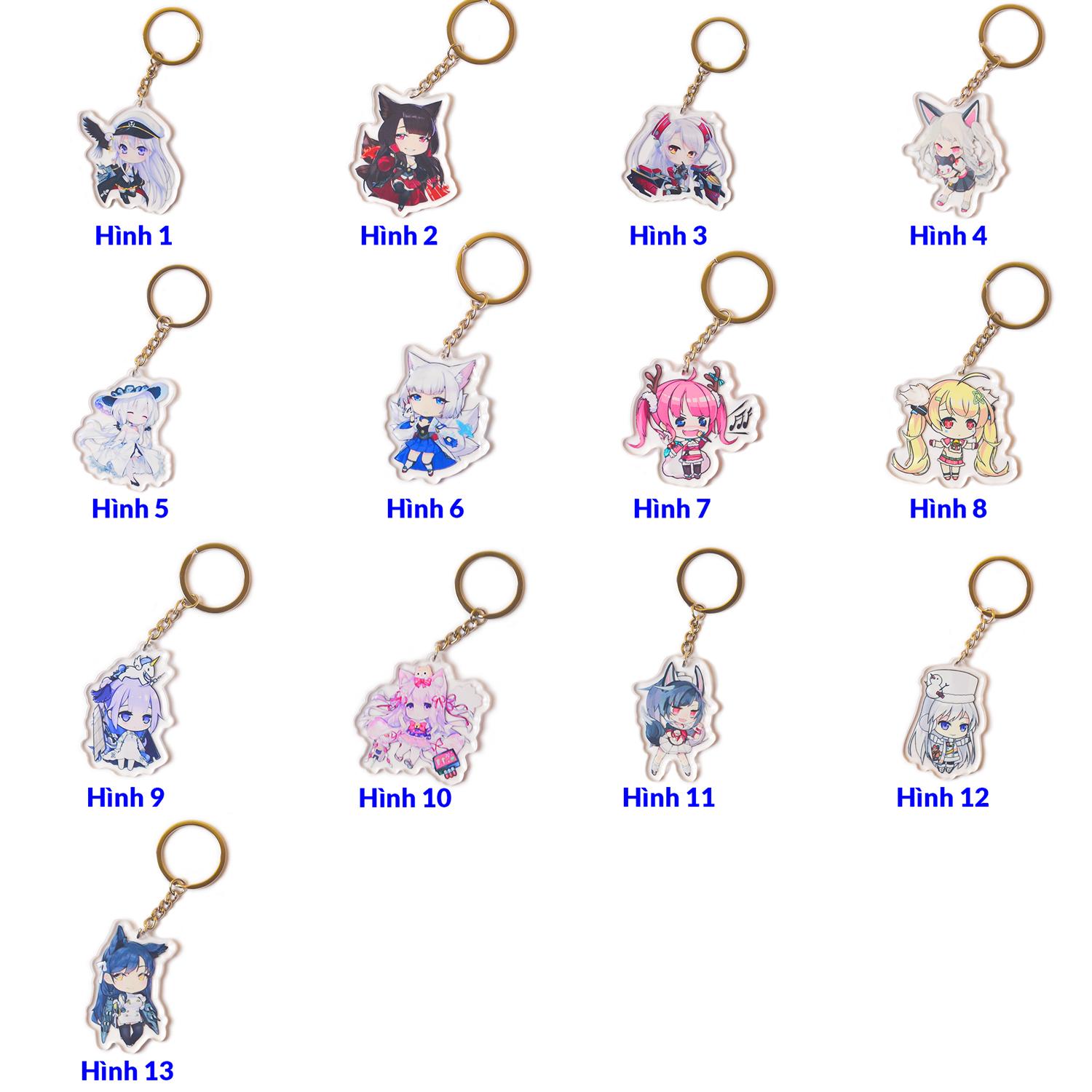 [thanh lý bán lỗ] Móc khóa Anime Acrylic Mica Chibi - Azur Lane [PKA] [KS18]