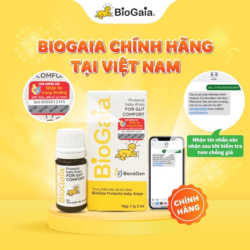 Men vi sinh BioGaia Thụy Điển 5ml