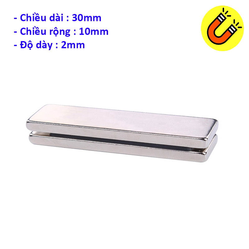 10 viên nam châm đất hiếm 30x10x2mm