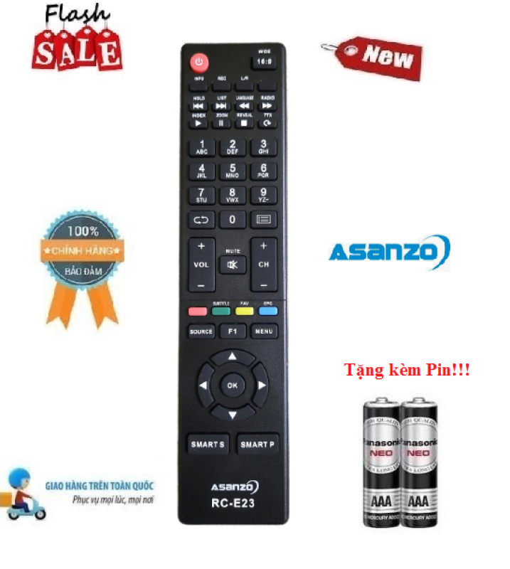 Bảng giá Remote Điều khiển TV Asanzo LCD/LED/Smart TV- Hàng mới chính hãng 100% Tặng kèm Pin!!!