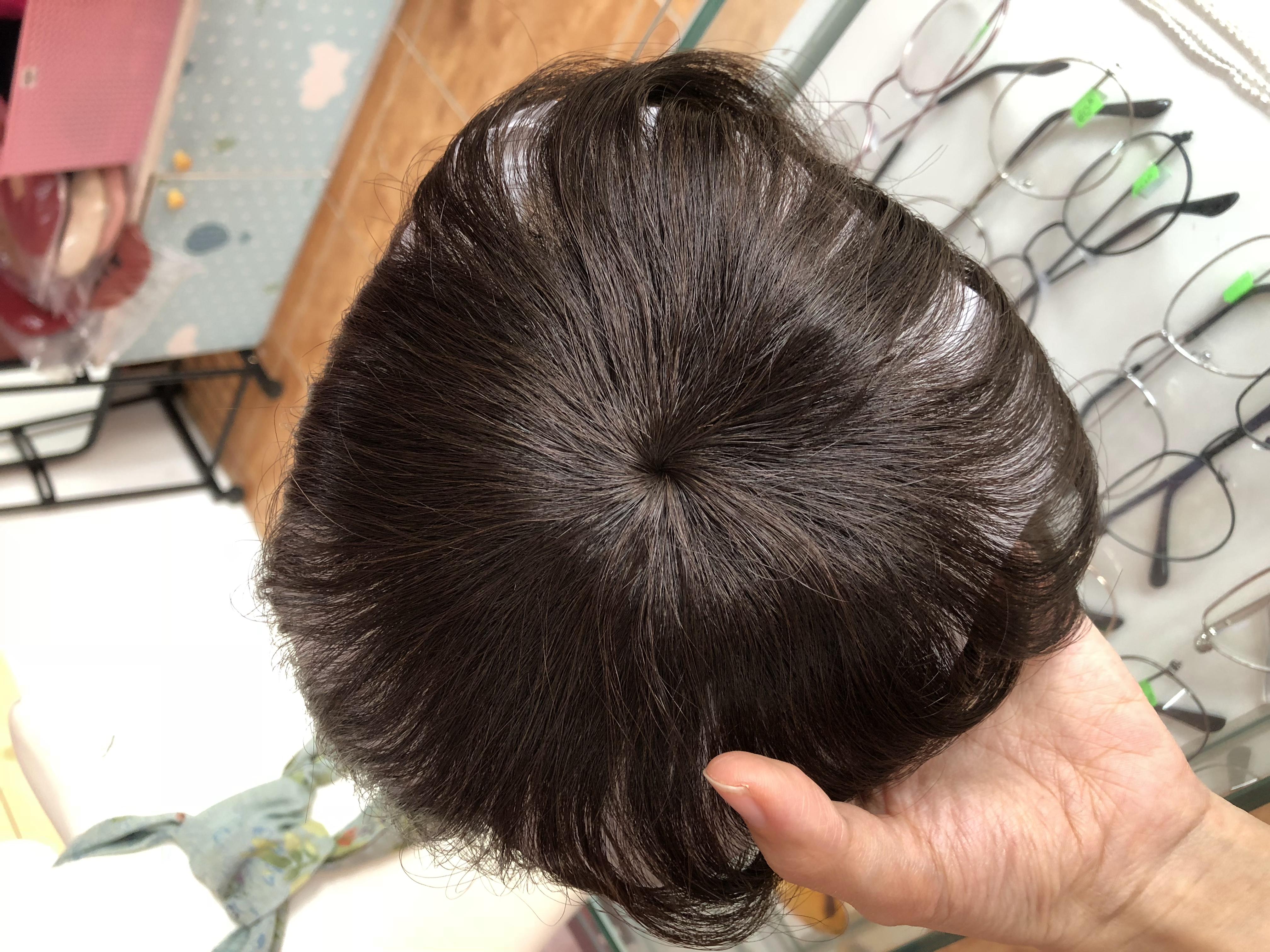 Dệt từ TÓC THẬT 100% Tóc che hói, che bạc, phủ hói, phủ bạc mảng lớn
