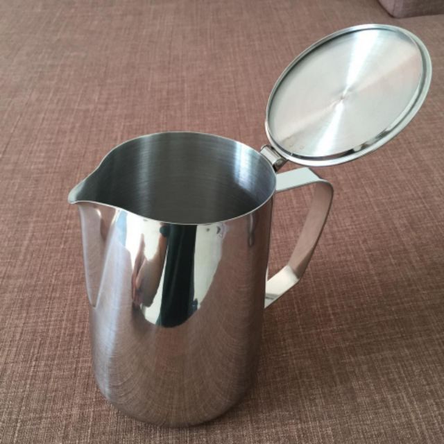 [Hcm]Stainless Steel Milk Frother with Lid 1000ml- 1500Ml-2000Ml