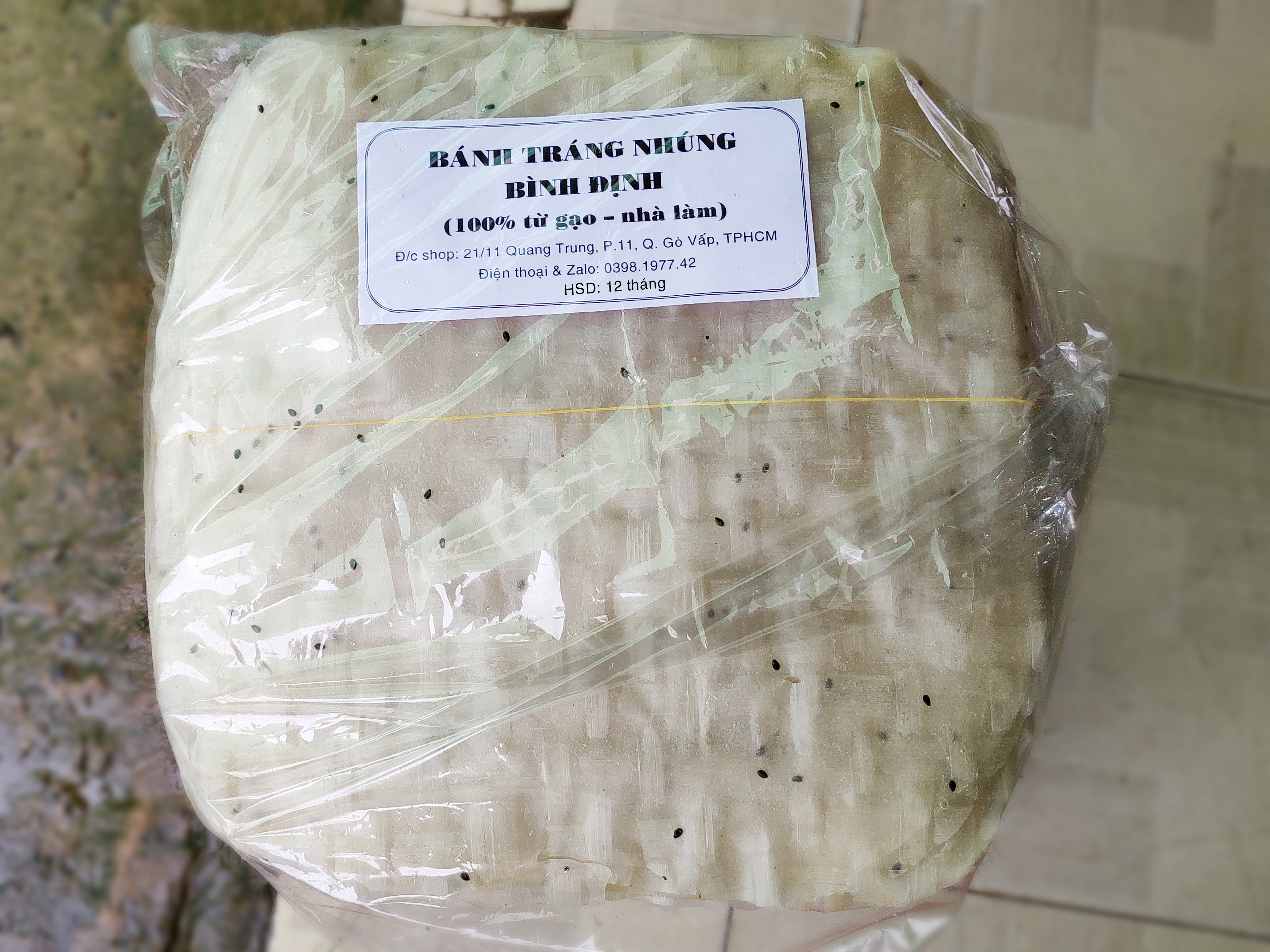 [HCM] Bánh Tráng Nhúng Bình Định (38k/ ràng 20 cái - Nhà làm, có mè, dẻo dai, nhúng cuộn)