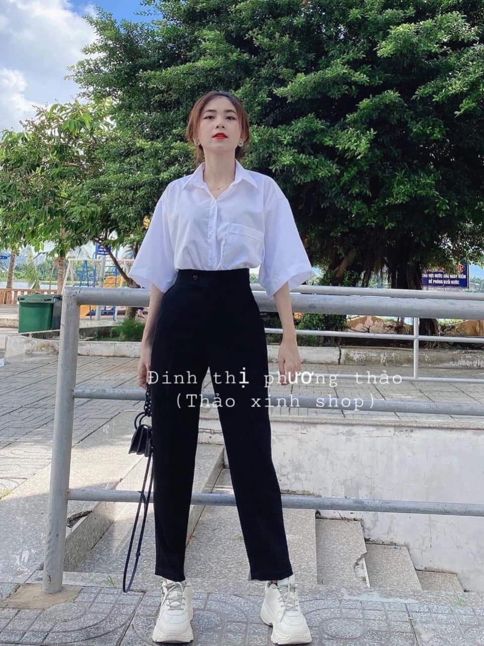 QUẦN BAGGY TÂY NÚT LỆCH SNU