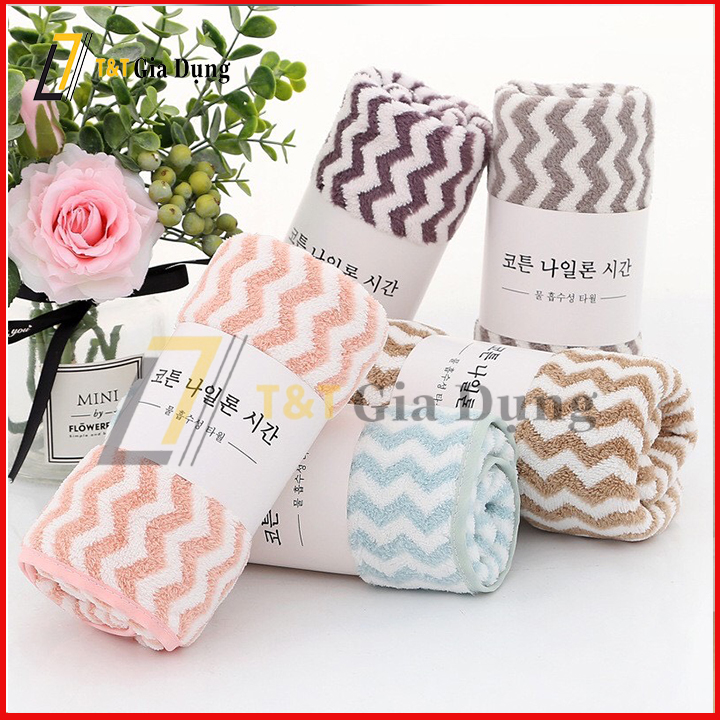 COMBO 4 Khăn mặt lông cừu xuất Hàn siêu mềm, không rụng lông thích hợp dùng cho cả em bé phù hợp mọi loại da nhạy cảm