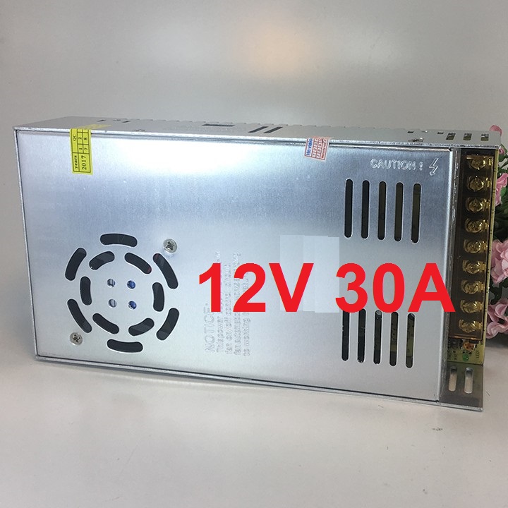 Bộ nguồn tổng 12v - 30A cho camera và đèn LED
