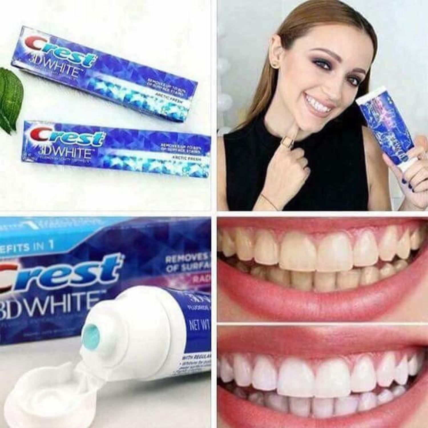 [Hàng Mỹ] Kem Đánh Răng Crest 3D White Toothpaste 147g