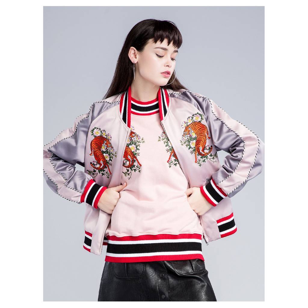 Áo khoác nam nữ áo khoác thêu áo khoác sukajan jacket cho nam nữ áo khoác bomber thanh niên đồng phục bóng chày thời trang đường phố