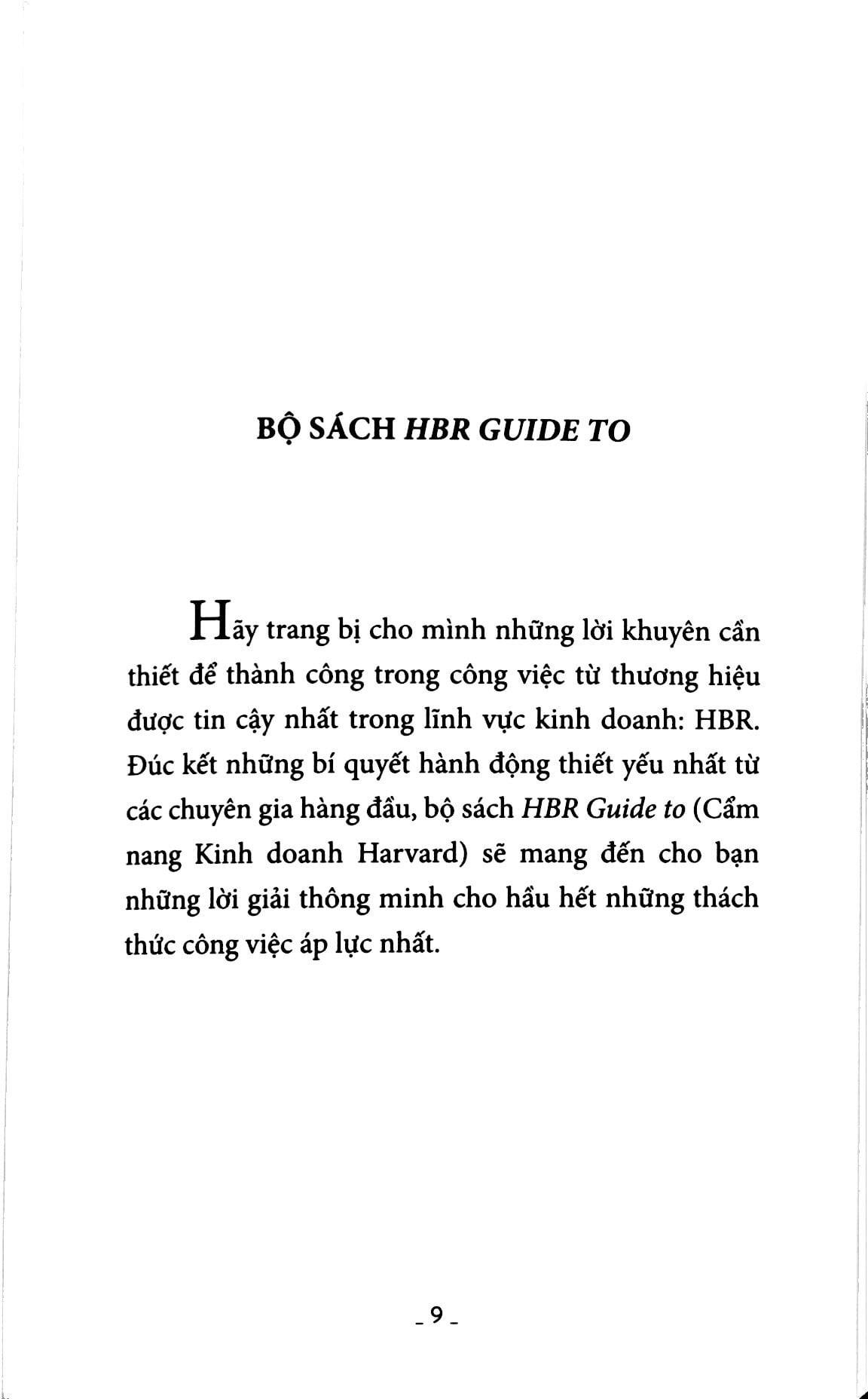 Sách - HBR Guide To - Làm đúng việc