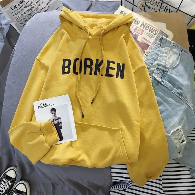 [NEW] ÁO KHOÁC HOODIE CAO CẤP IN HÌNH HỌA TIẾT CHỮ 3D BORKEN FORM RỘNG CÁ TÍNH