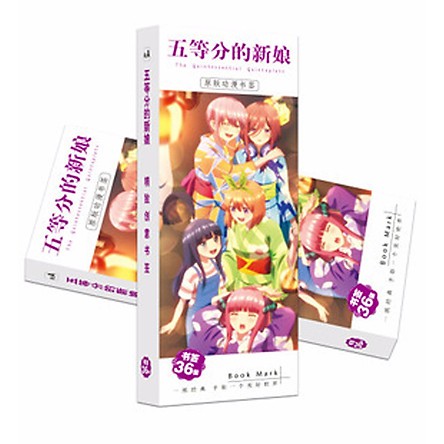 Hộp Bookmark Gotoubun no Hanayome The Five Wedded Brides (Nhà Có Năm Nàng Dâu) 36 tấm đánh dấu sách tiện lợi