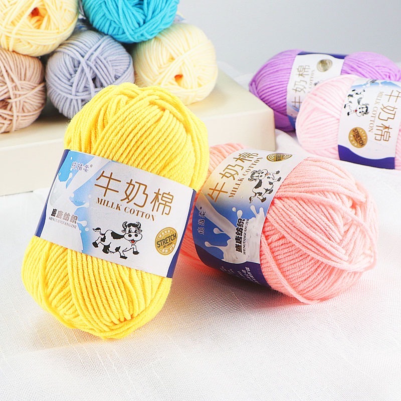 Len Milk Bò/Milk Cotton - Cuộn 50gr (Mã 01-50)