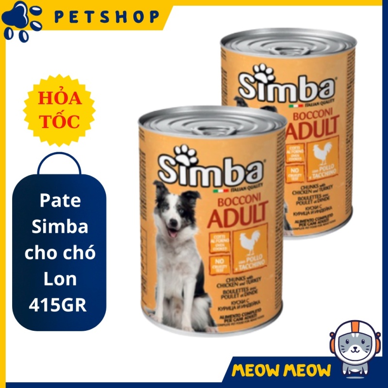 Pate cho chó Simba | Lon 415Gr | Pate dinh dưỡng dành cho chó trưởng thành.