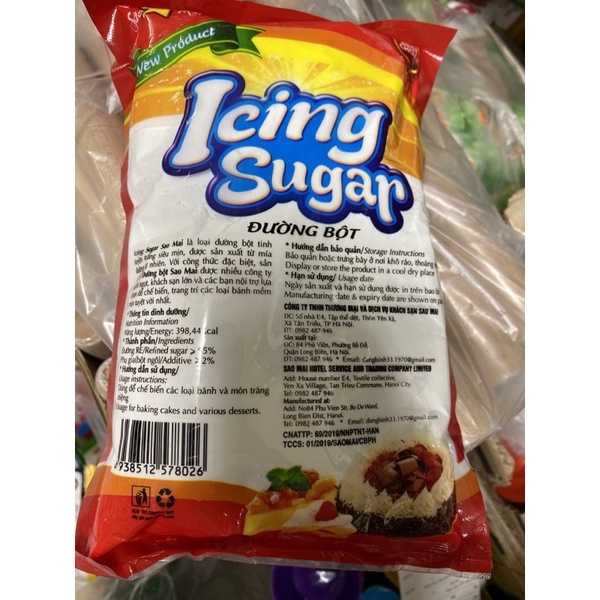 Đường bột icing sugar Sao Mai 500g / đường xay