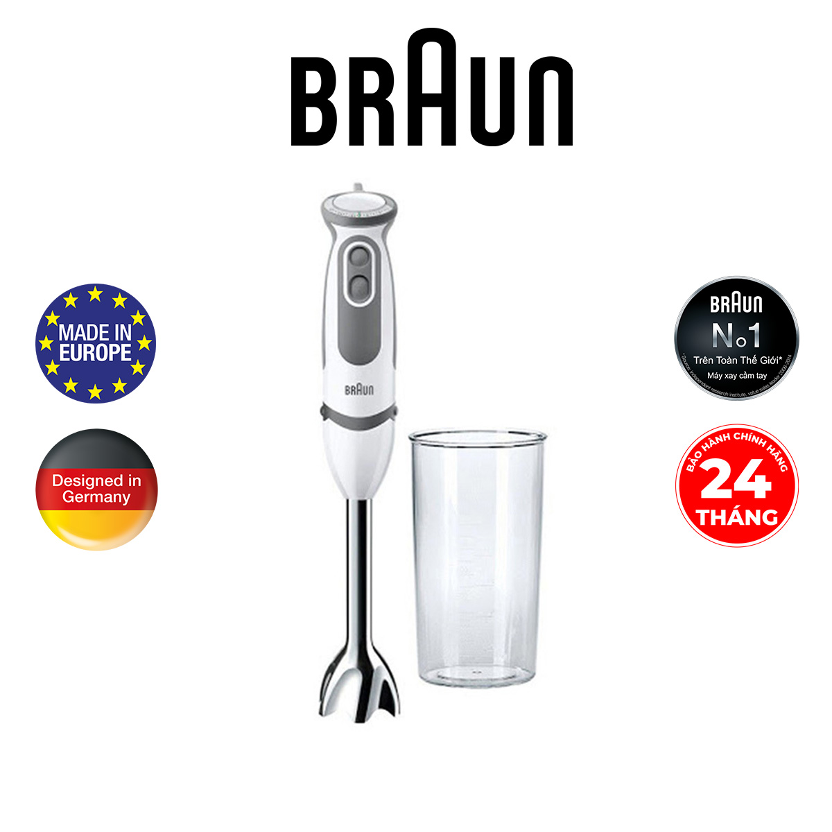Máy xay cầm tay Braun MQ5200 Sản xuất 100% tại Châu Âu Số 1 thế giới