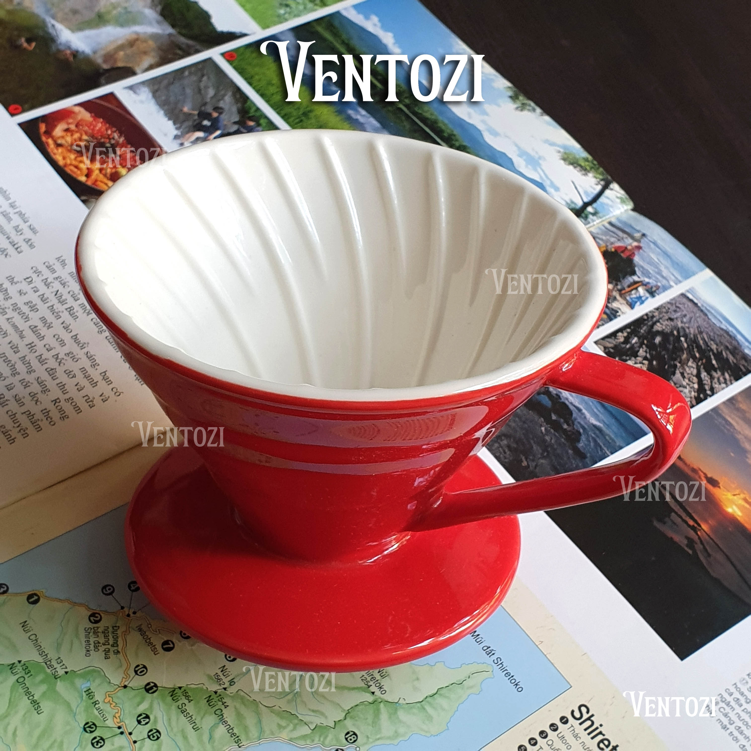 Phễu V60, phễu pha cà phê V60 bằng sứ pha Pour Over
