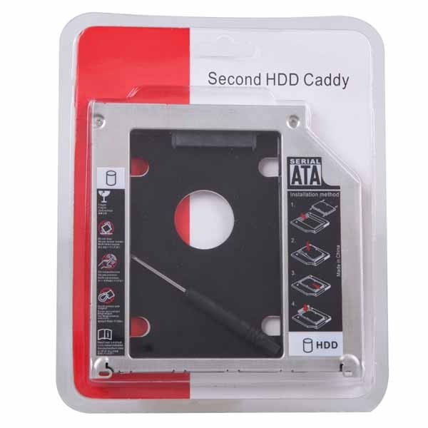 Bảng giá Caddybay nhôm, Khay gắn ổ cứng thứ 2 cho laptop qua khay CD, Hàng chính hãng loại 1 bh 3 tháng Phong Vũ