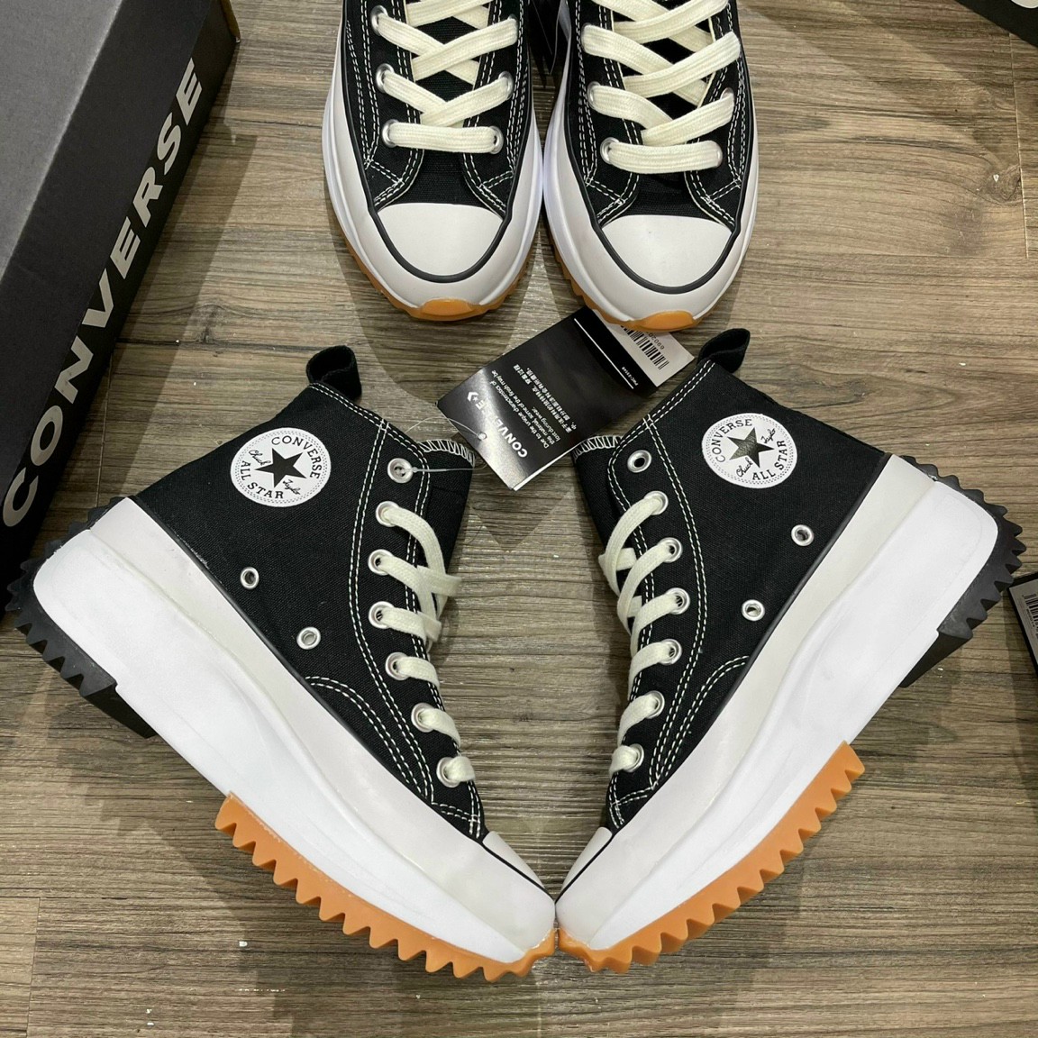 Giày Converse Run Star Hike Hi Low Black White Cổ Thấp ( Full box )
