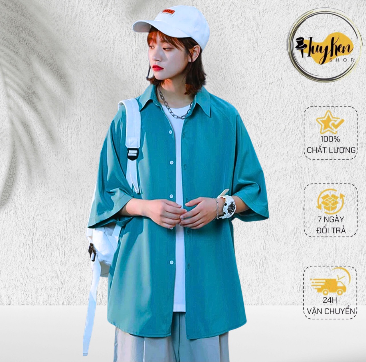 Áo sơ mi nữ vải lụa Mango Unisex tay lỡ form rộng mẫu trơn cực hot