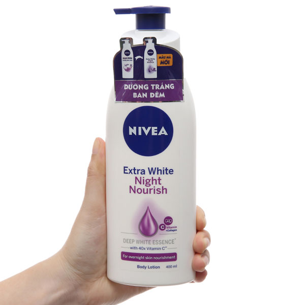 Sữa dưỡng thể Nivea Night White săn chắc da 350ml
