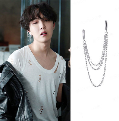 Khuyên tai dây dài phong cách BTS J-hope độc đáo cá tính