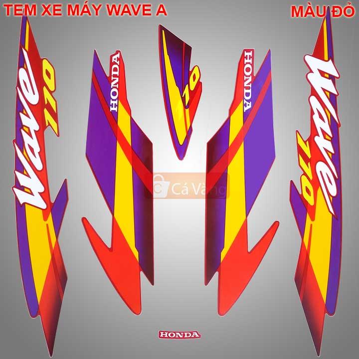 [HCM]Tem xe máy Wave a 110 LOẠI TỐT TEM XỊN - màu ĐỎ CỜ ĐỎ ĐÔ