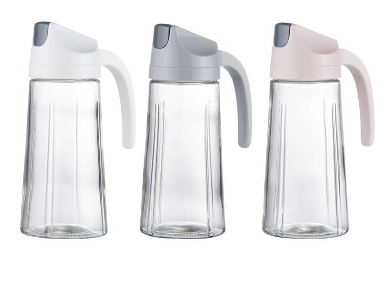 Bình đựng nước chấm dầu ăn thủy tinh - 21x8.5cm 377g 630ml