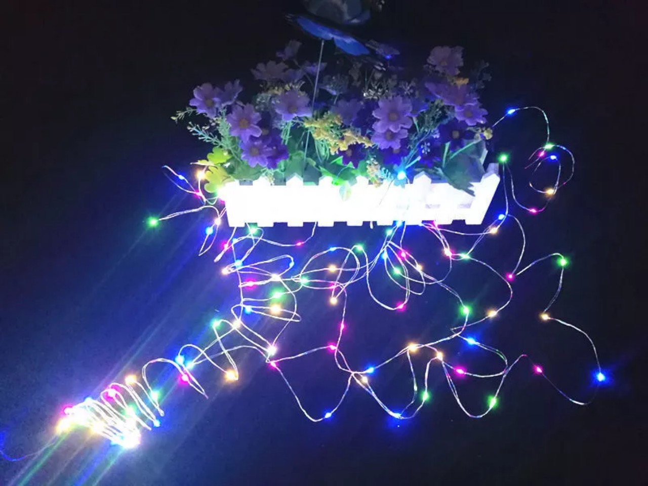 (Pin AA, ko kèm pin) Dây đèn led đom đóm Fairy light trang trí decor 2 chế độ nháy và không nháy