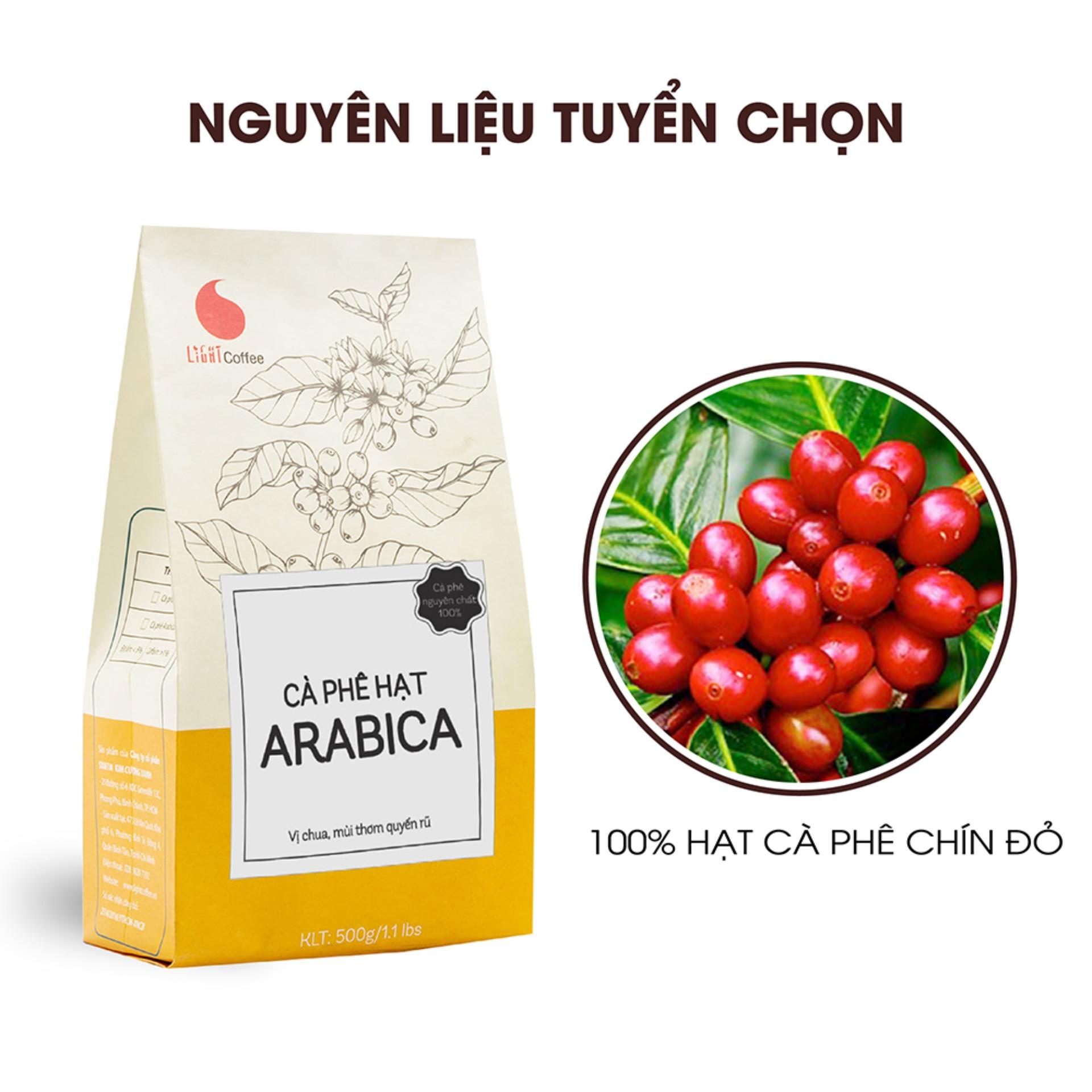 Cà phê hạt rang nguyên chất 100% Arabica - Light Coffee - 500gr