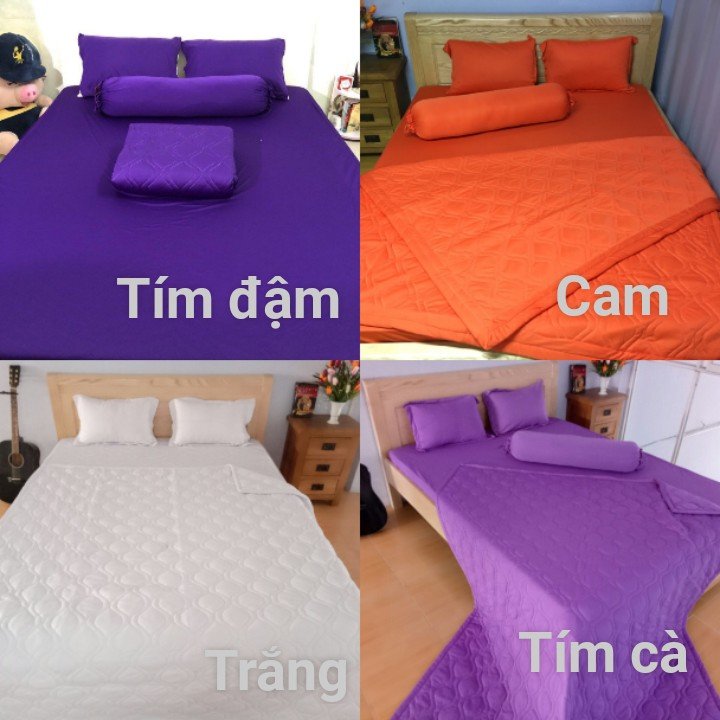 Ga Lẻ Thun Lạnh - Drap Giường Bo chun Mát Lạnh Lan Pham Bedding - Màu Xanh Đen