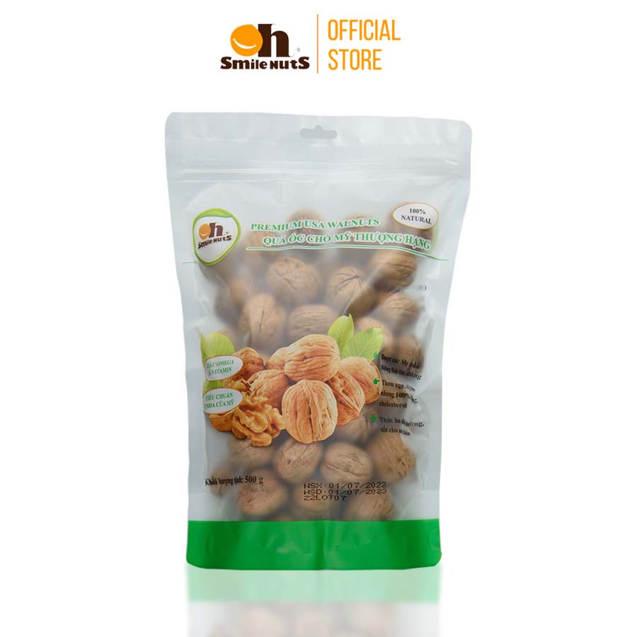 Quả óc chó Mỹ túi 500g - Kèm dụng cụ tách vỏ, có chứa hàm lượng lớn axit béo Omega-3, Vitamin E, phốt pho và Axit Amin L-Arginne