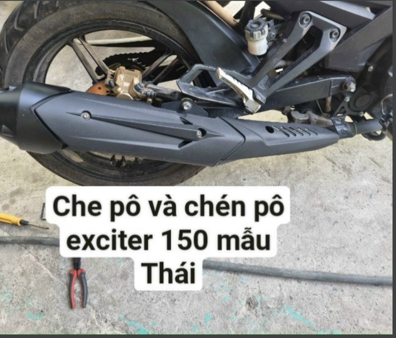 Combo chụp pô + đít pô cho ex 150 kiểu thái
