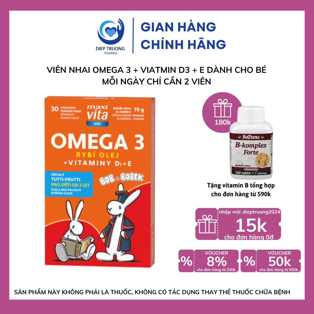 Omega 3 + viatmin D3 + E dành cho bé