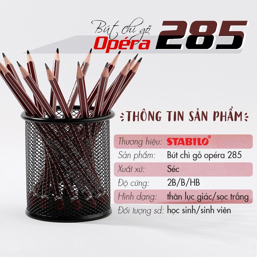 Bút chì gỗ 2B Stabilo Opera PC285-2B